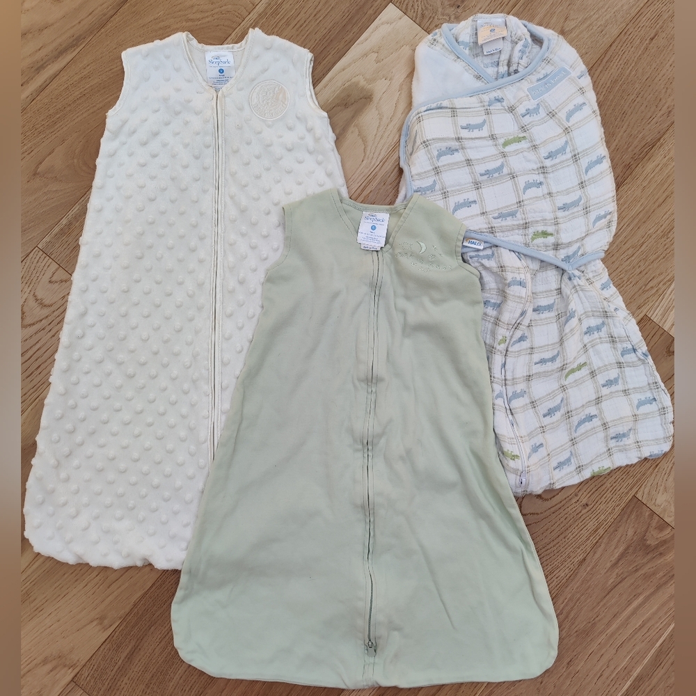 3 sleep sack bundle Halo size S 0-6m